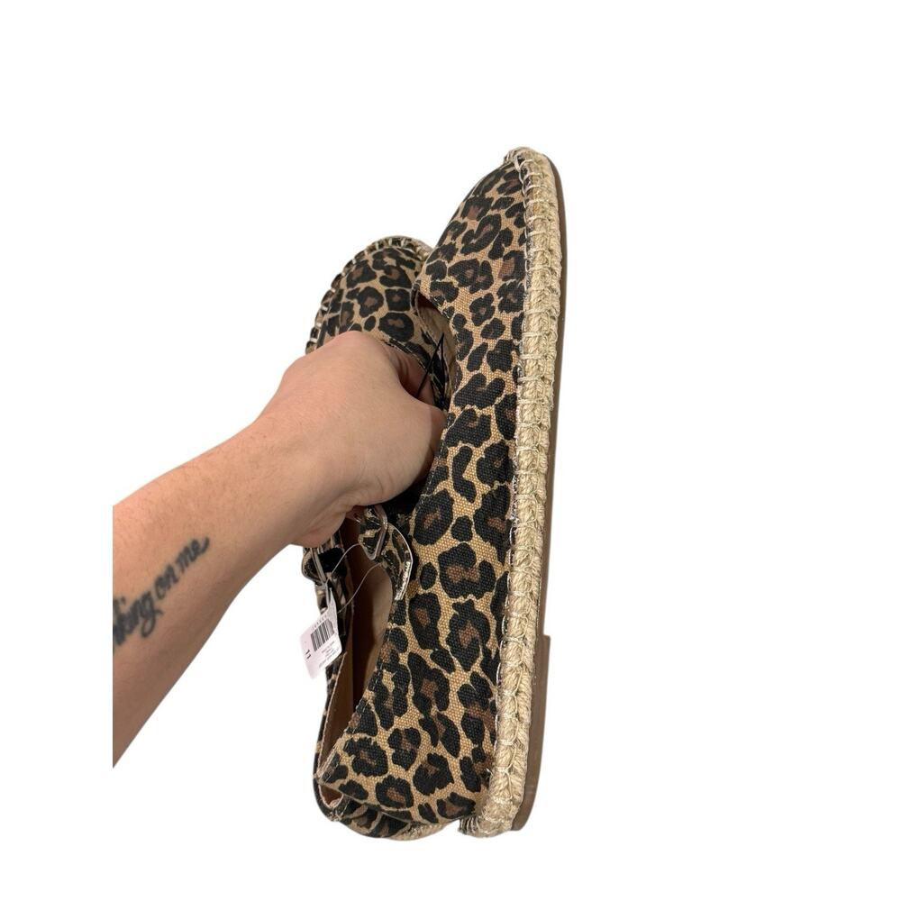 Torrid Leopard Flat Mary Jane Style Espadrille Flats Beach Womens 11 WW New - Picture 7 of 8